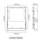 150w LED Floodlight 2022 Style 100-240v AC 9000000913