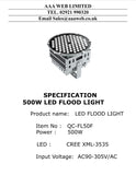 500 WATT 18.5 INCH ROUND LED SPOTLIGHT AC 9000000260
