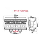 144W 12" Cree Bar Spotlight 12-24v 90000161